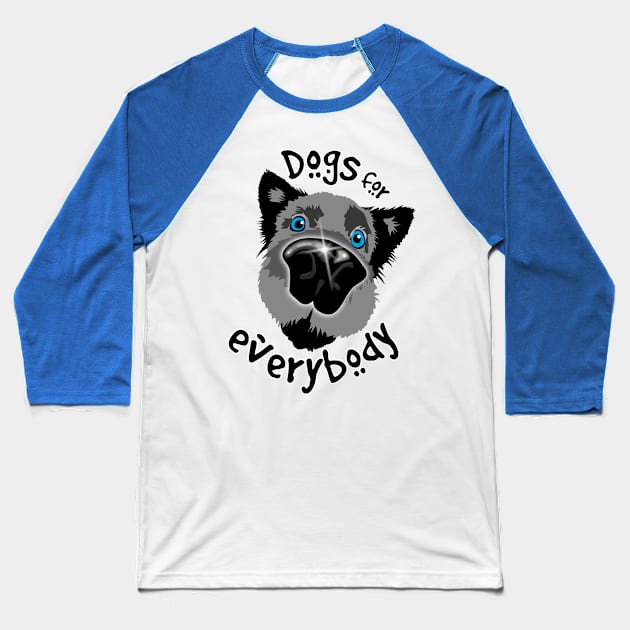 Dogs for Everybody Baseball T-Shirt by BOEC Gear